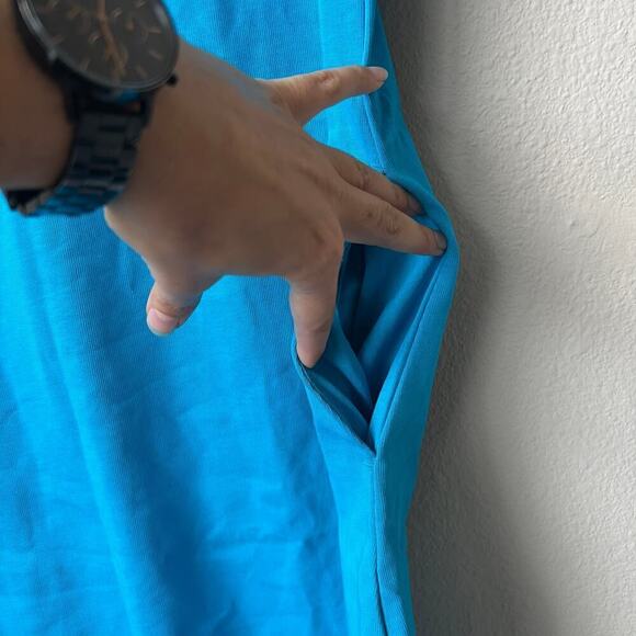 NEW Nike Air Jordan Women's Essential Shirt Dress in Bright Blue Size S - Picture 8 of 8